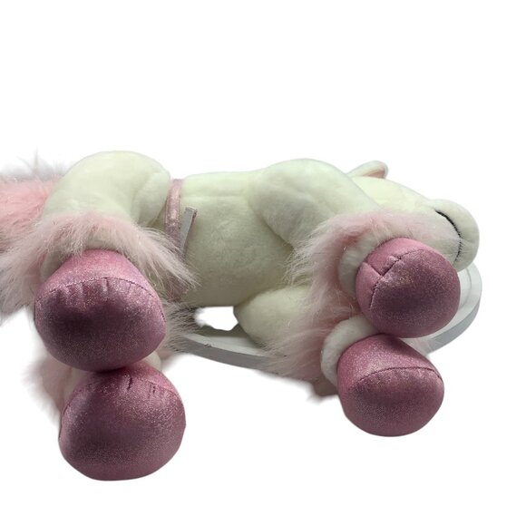 Build-A-Bear White & Pink Plush Unicorn Horse Stuffed Soft Toy Sparkly Horn 16" - Picture 7 of 8